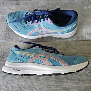 Asics Gel-Contend 8 Womens Running Shoes Size 10.5 Blue Pink With AmpliFoam Sole
